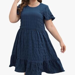 NWT Navy Blue Comfy Midi Dress 1XL